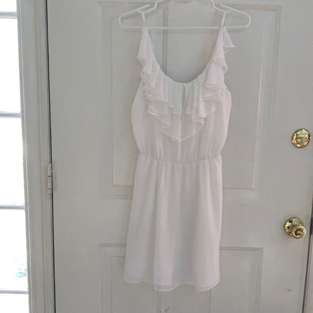 White summer mini dress